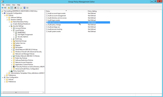 Group Policy Management Editor